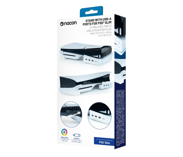Nacon Podstawka na konsolę RGB z HUB USB PS5 Slim - 1307457 - zdjęcie 3